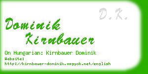 dominik kirnbauer business card